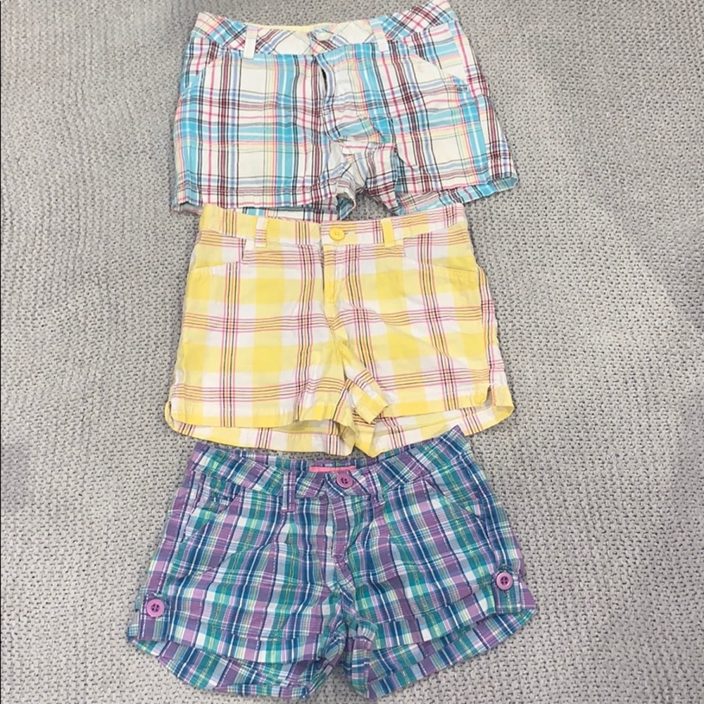 A Bundle of Three Plaid Shorts